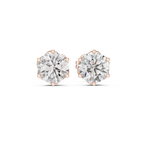 2 Carat Round Cut Diamond Screw Back Earrings