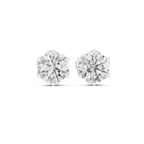 2 Carat Round Cut Diamond Screw Back Earrings