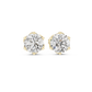 2 Carat Round Cut Diamond Screw Back Earrings