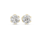 2 Carat Round Cut Diamond Screw Back Earrings