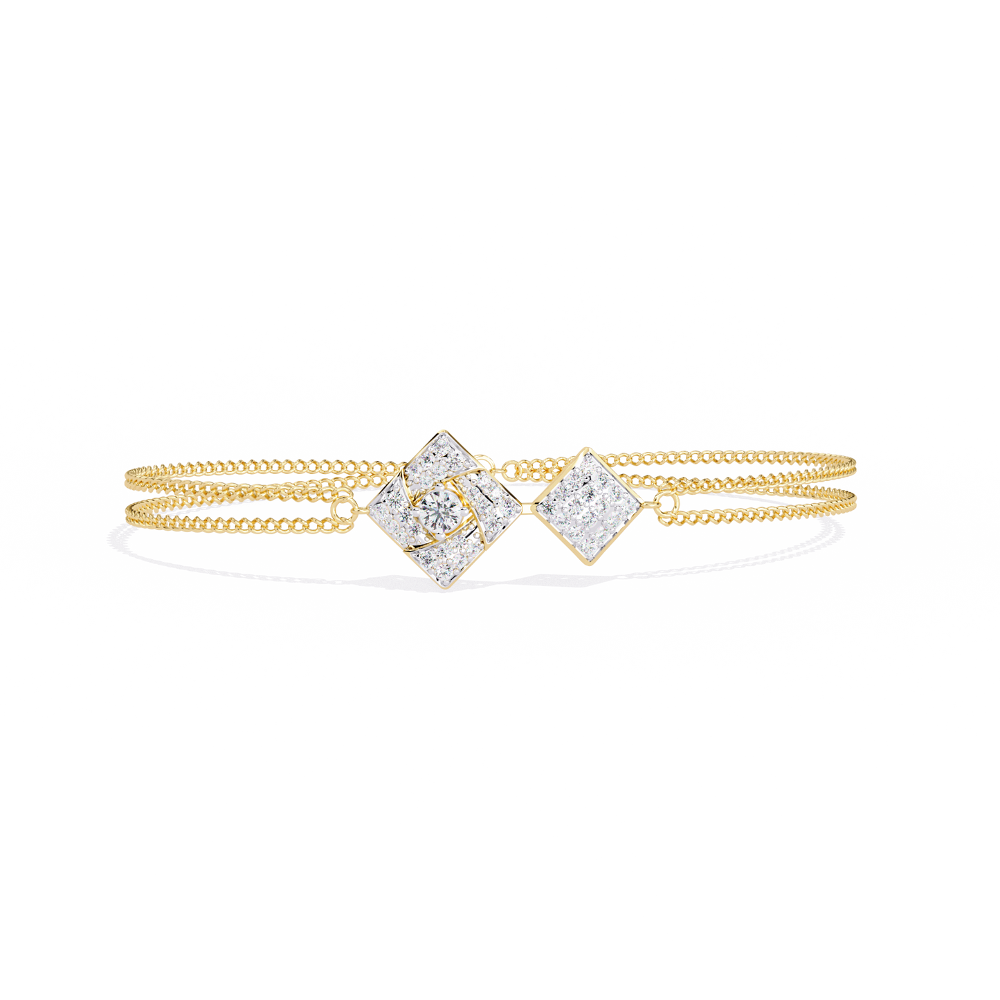 Round Cut Lab Diamond Chain Bracelet