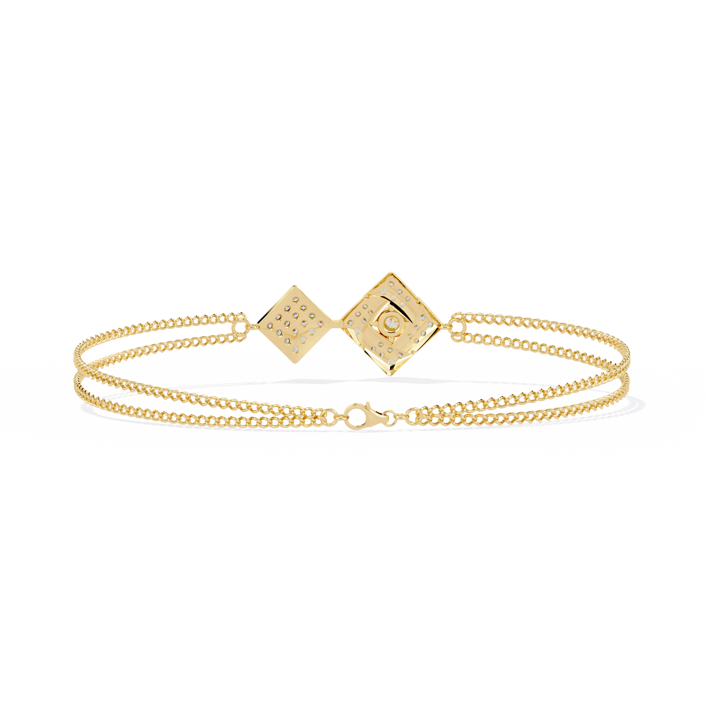 Round Cut Lab Diamond Chain Bracelet