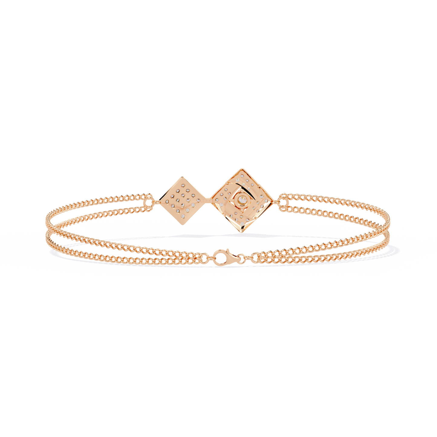 Round Cut Lab Diamond Chain Bracelet