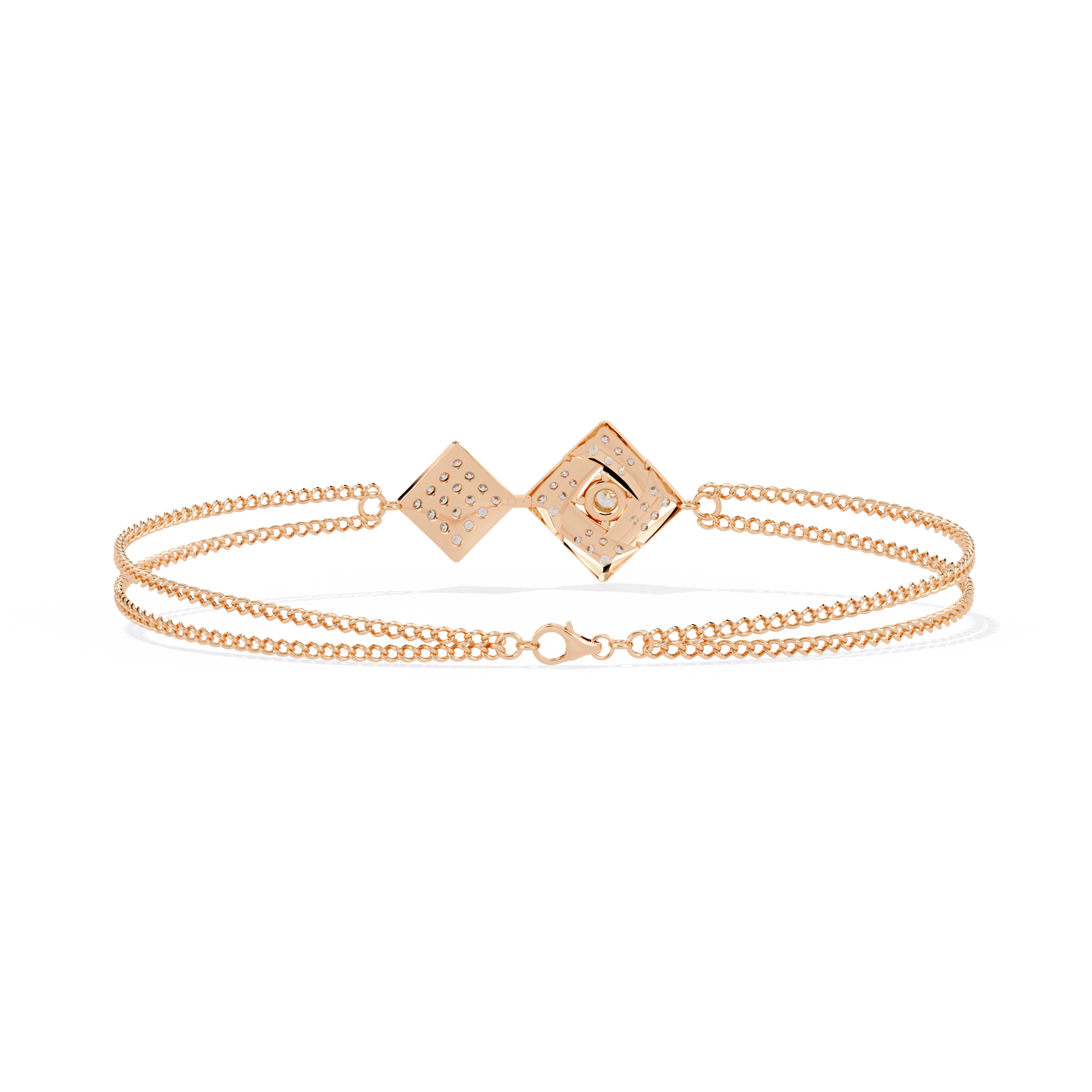 Round Cut Lab Diamond Chain Bracelet