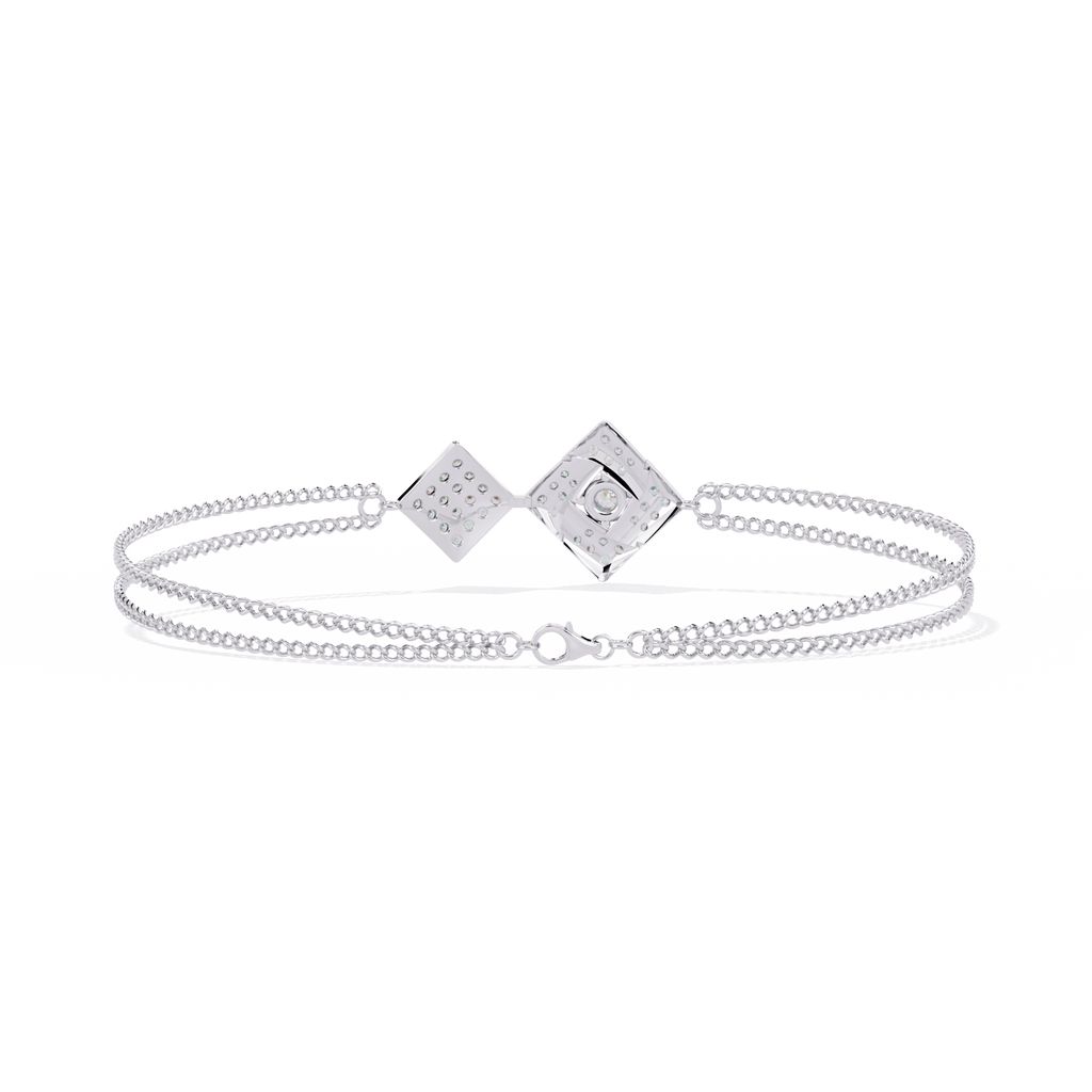 Round Cut Lab Diamond Chain Bracelet