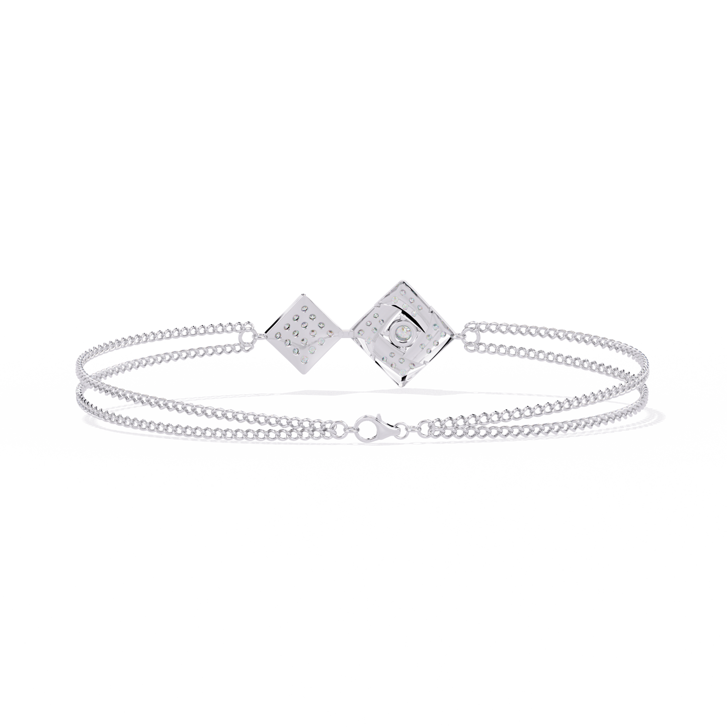 Round Cut Lab Diamond Chain Bracelet
