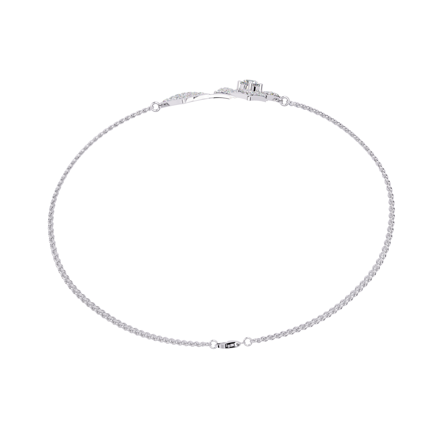 Round Cut Lab Diamond Chain Bracelet