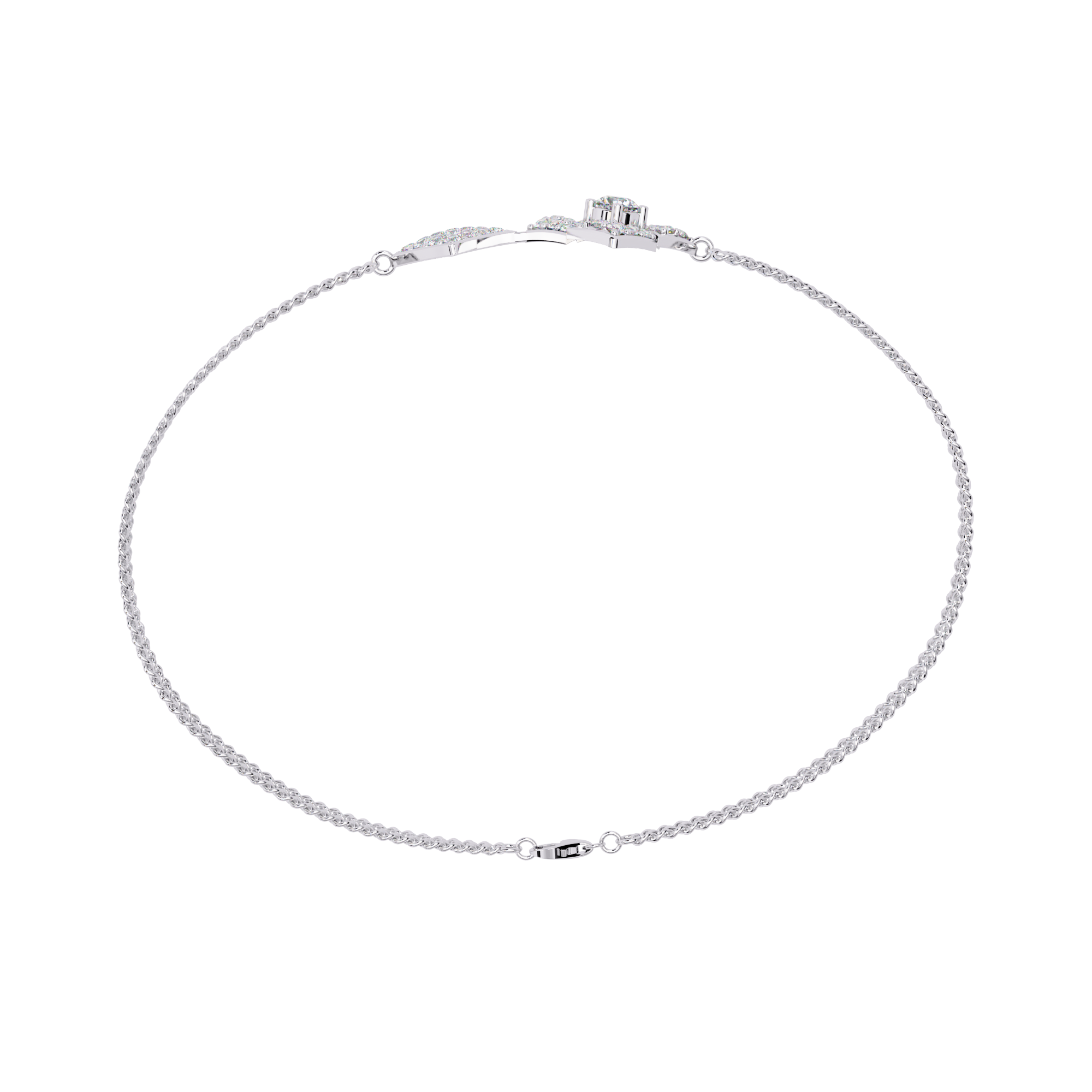 Round Cut Lab Diamond Chain Bracelet
