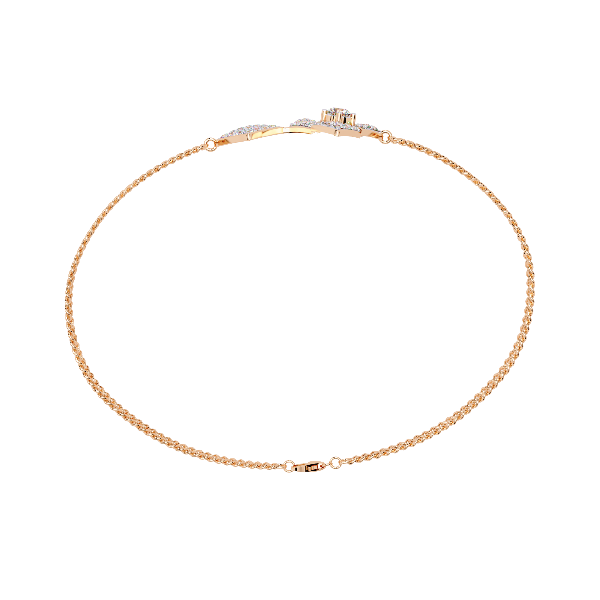Round Cut Lab Diamond Chain Bracelet