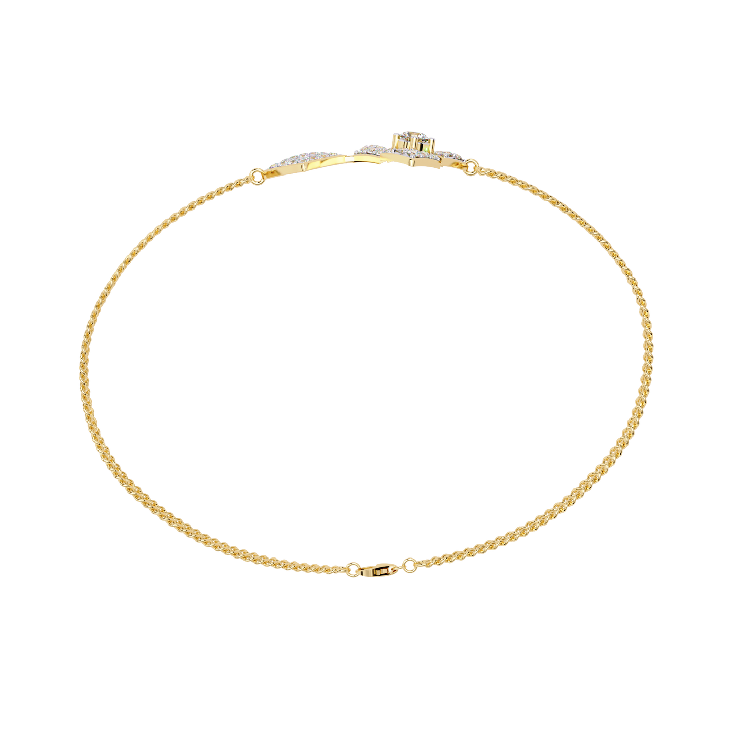Round Cut Lab Diamond Chain Bracelet