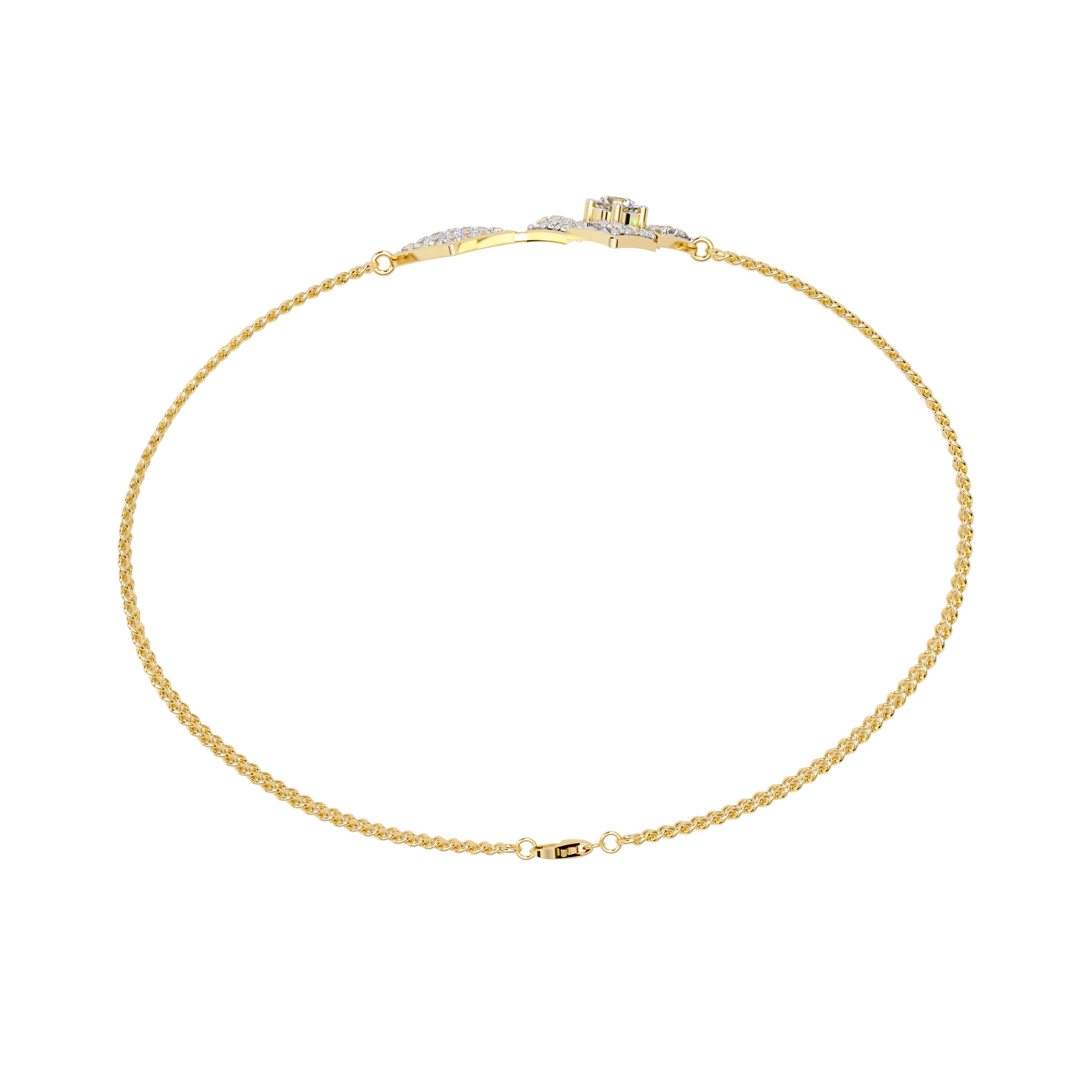 Round Cut Lab Diamond Chain Bracelet