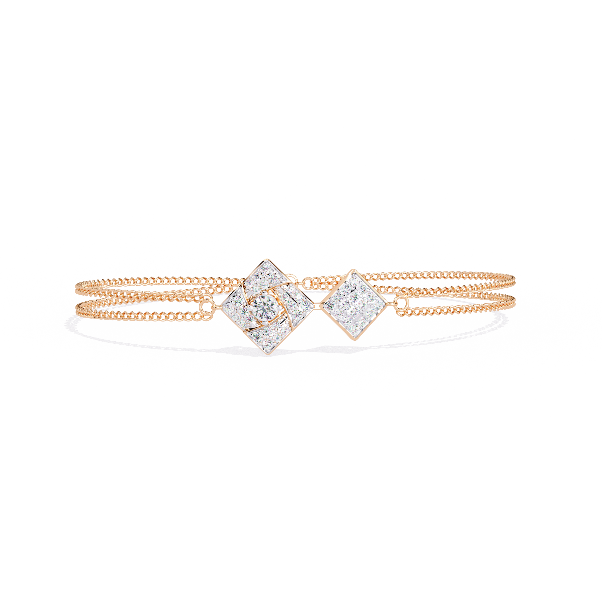 Round Cut Lab Diamond Chain Bracelet