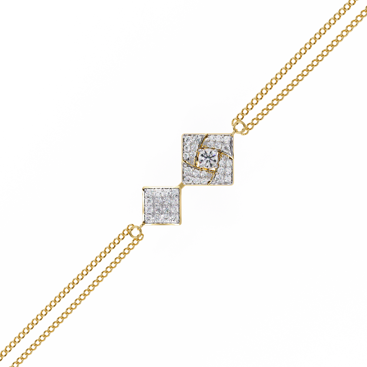 Round Cut Lab Diamond Chain Bracelet