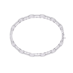 14K White Gold Round Cut Lab Diamond Tennis Bracelet