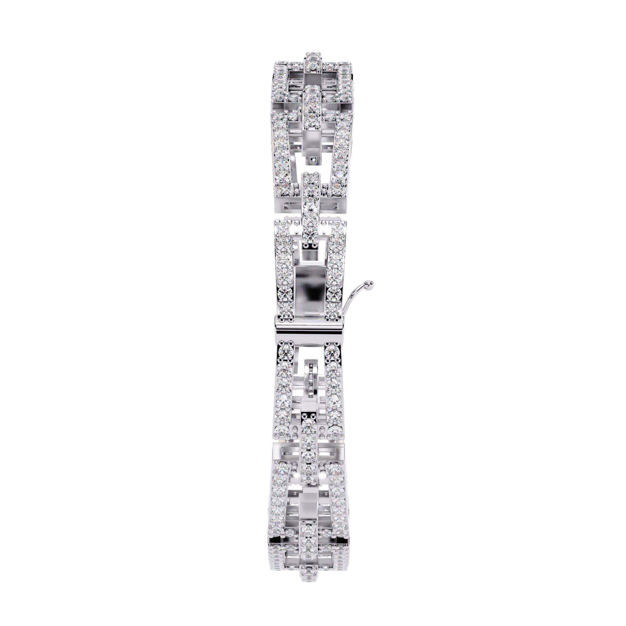 14K White Gold Round Cut Lab Diamond Tennis Bracelet