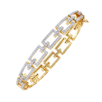 14K White Gold Round Cut Lab Diamond Tennis Bracelet