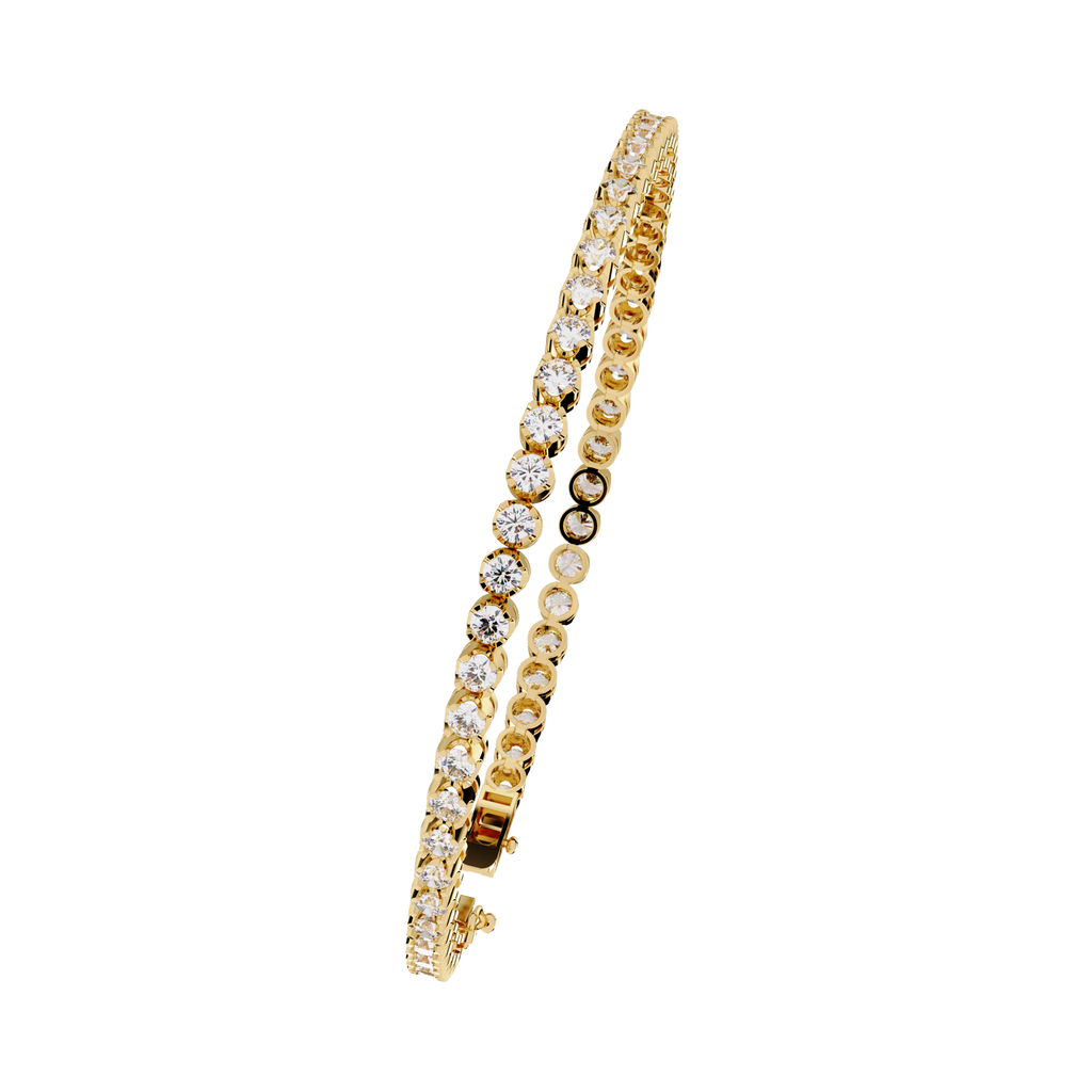 Multiple Round Cut Lab Diamond Tennis Bracelet