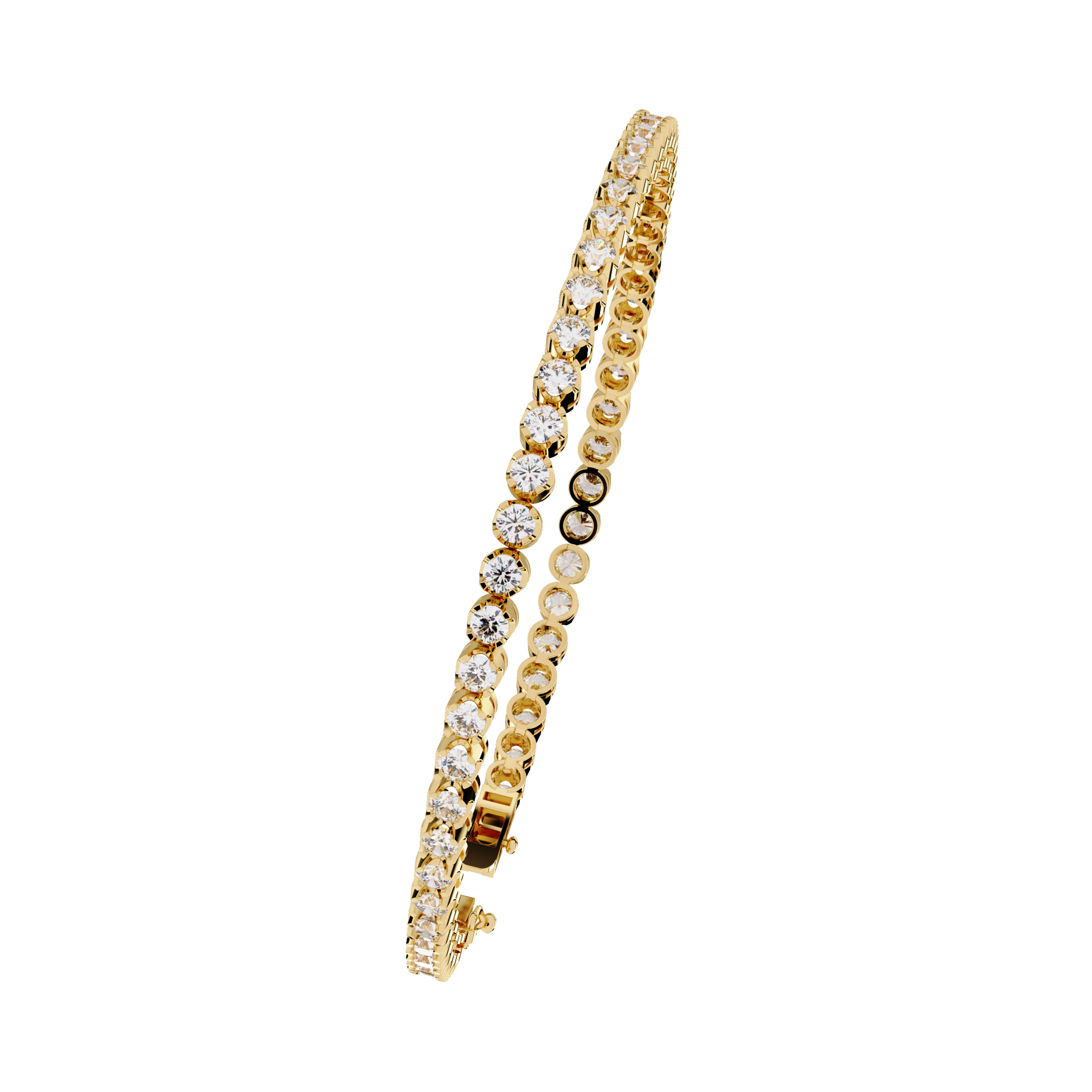 Multiple Round Cut Lab Diamond Tennis Bracelet