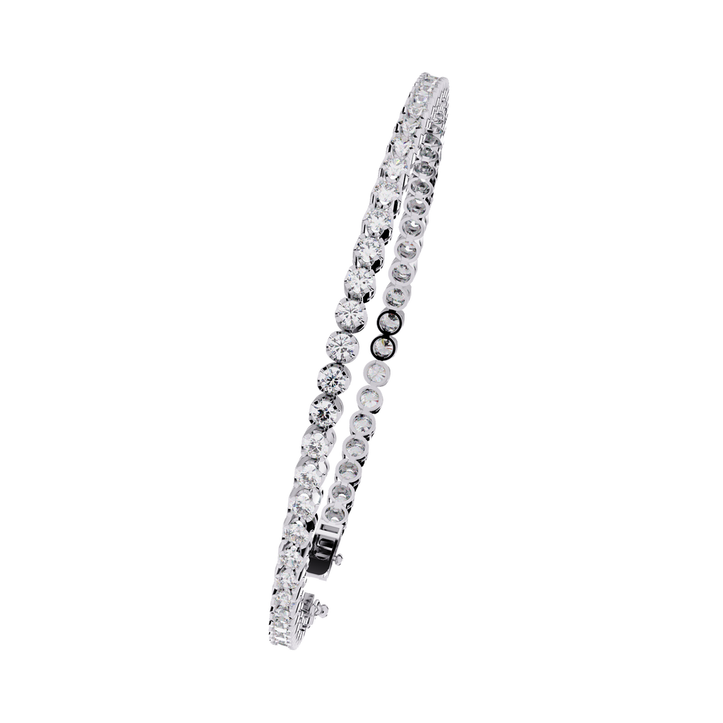 Multiple Round Cut Lab Diamond Tennis Bracelet