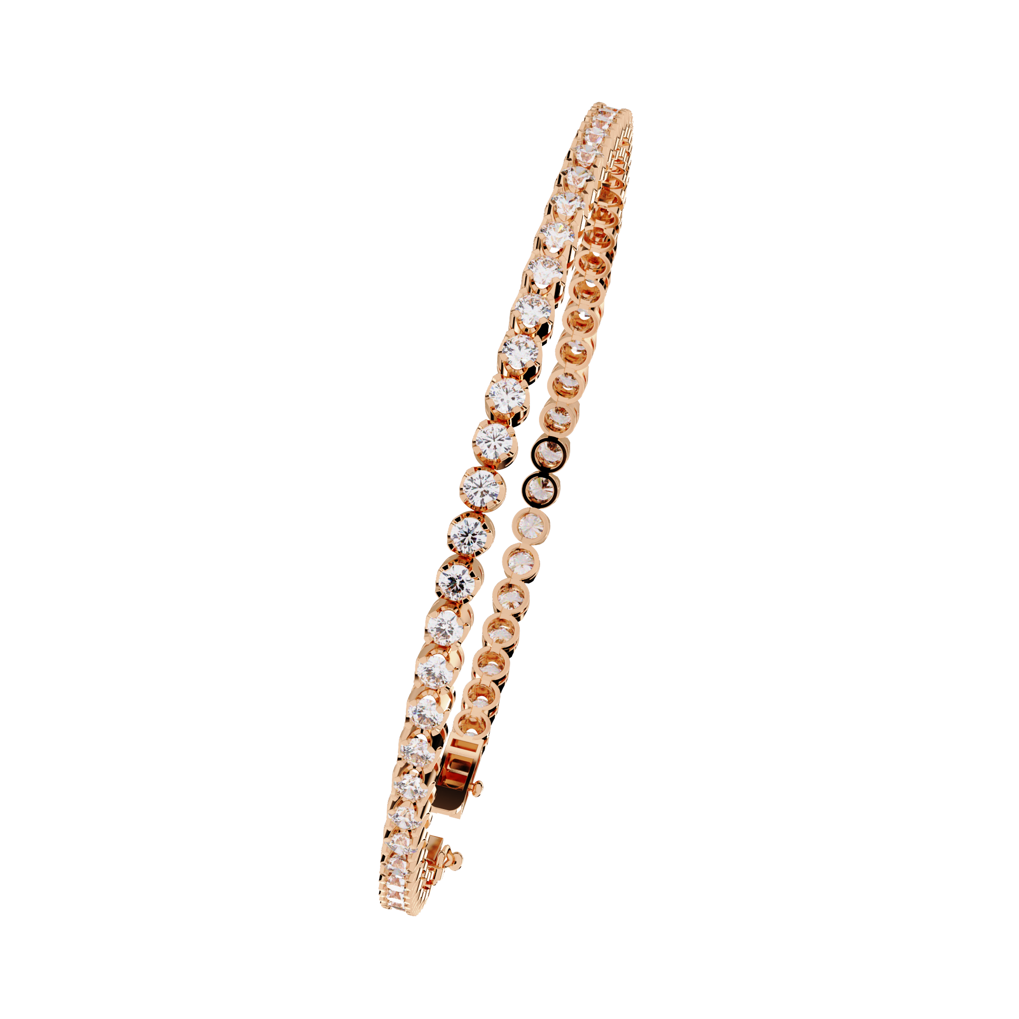 Multiple Round Cut Lab Diamond Tennis Bracelet