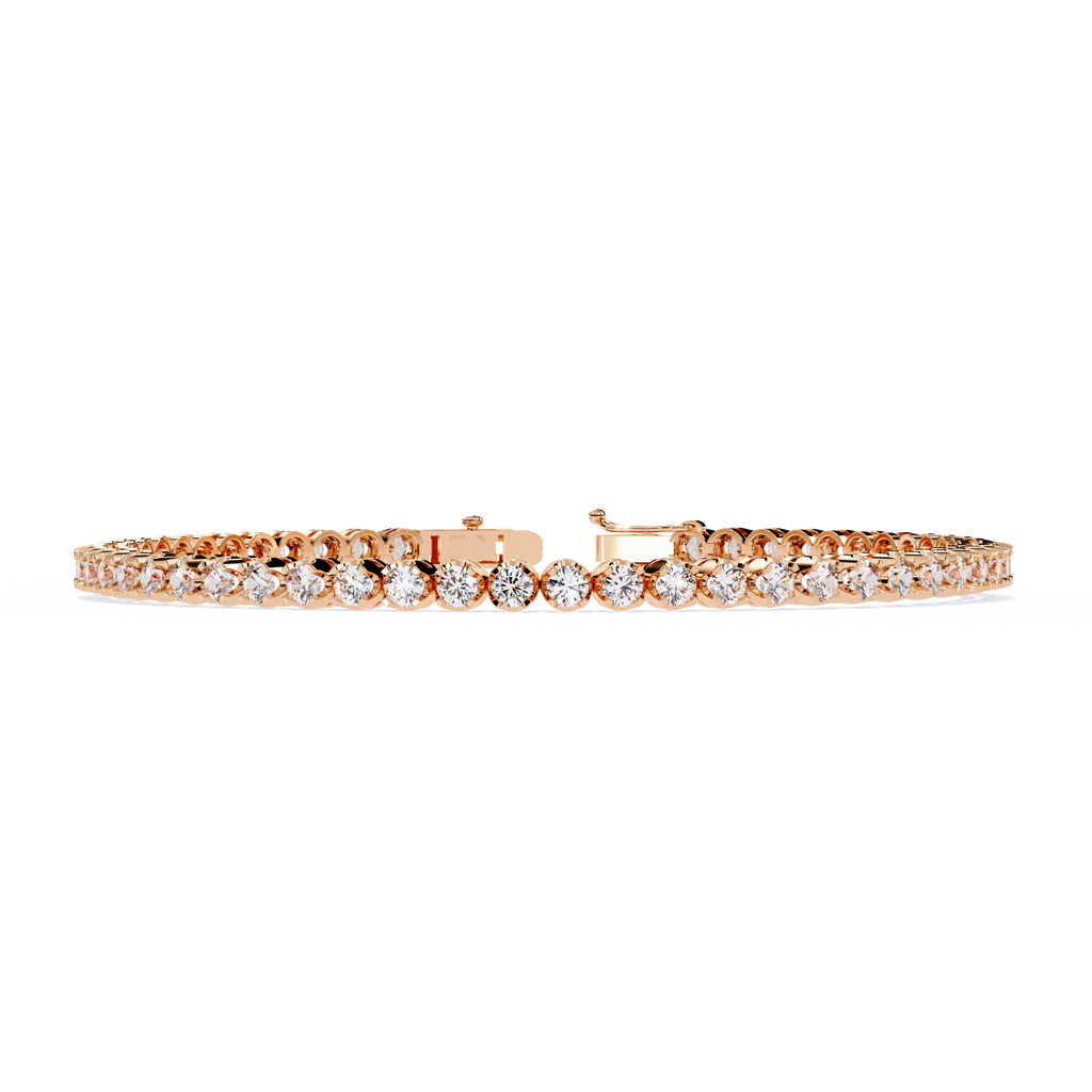Multiple Round Cut Lab Diamond Tennis Bracelet