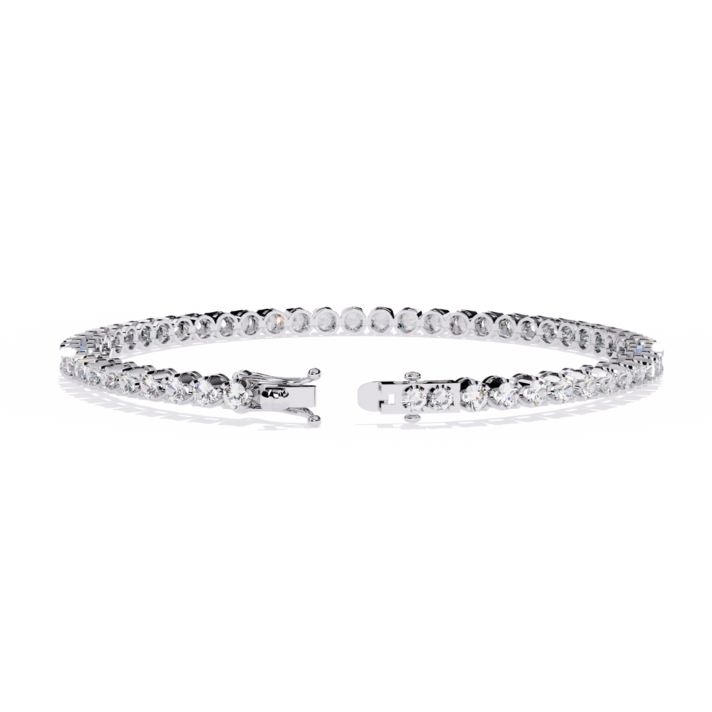 Multiple Round Cut Lab Diamond Tennis Bracelet