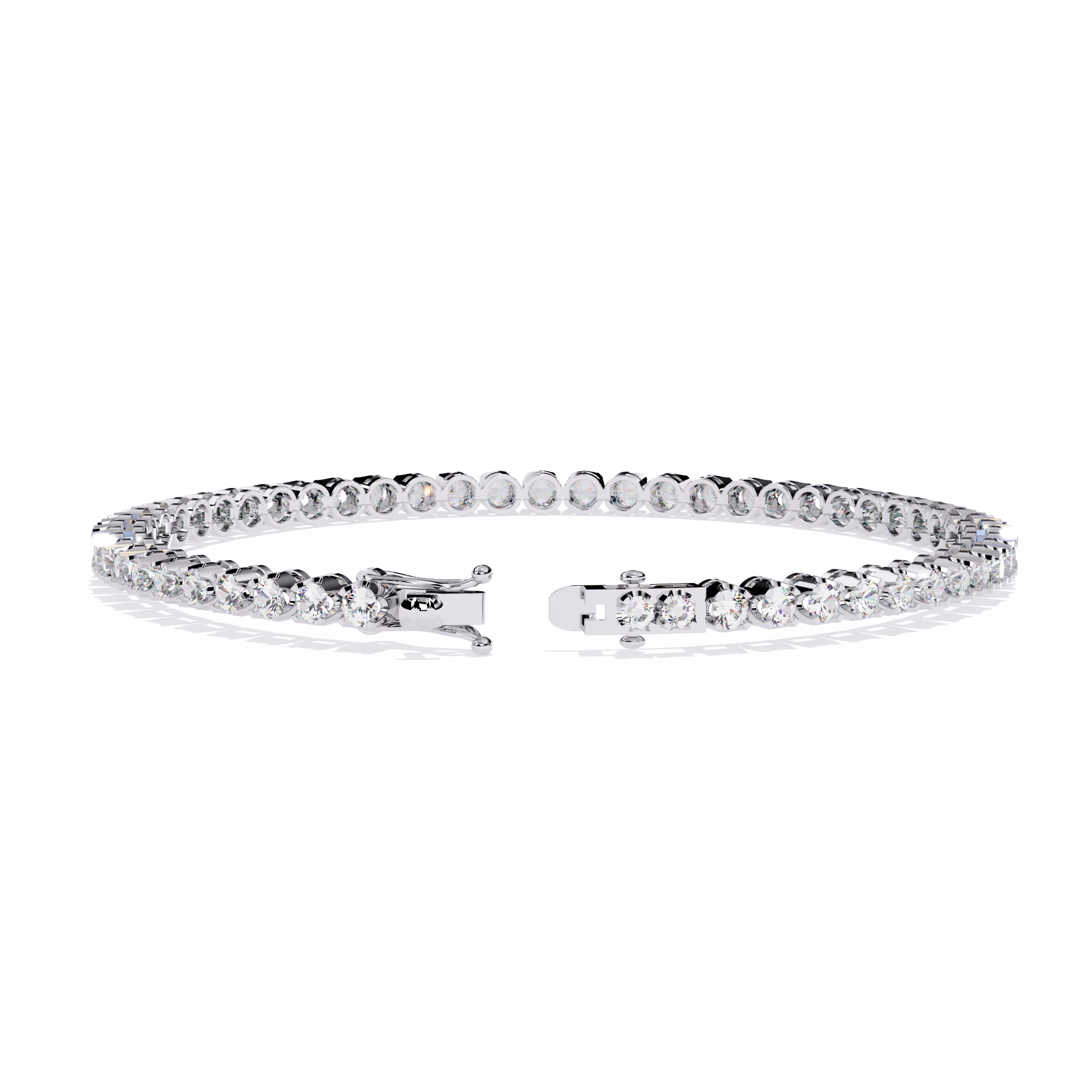 Multiple Round Cut Lab Diamond Tennis Bracelet