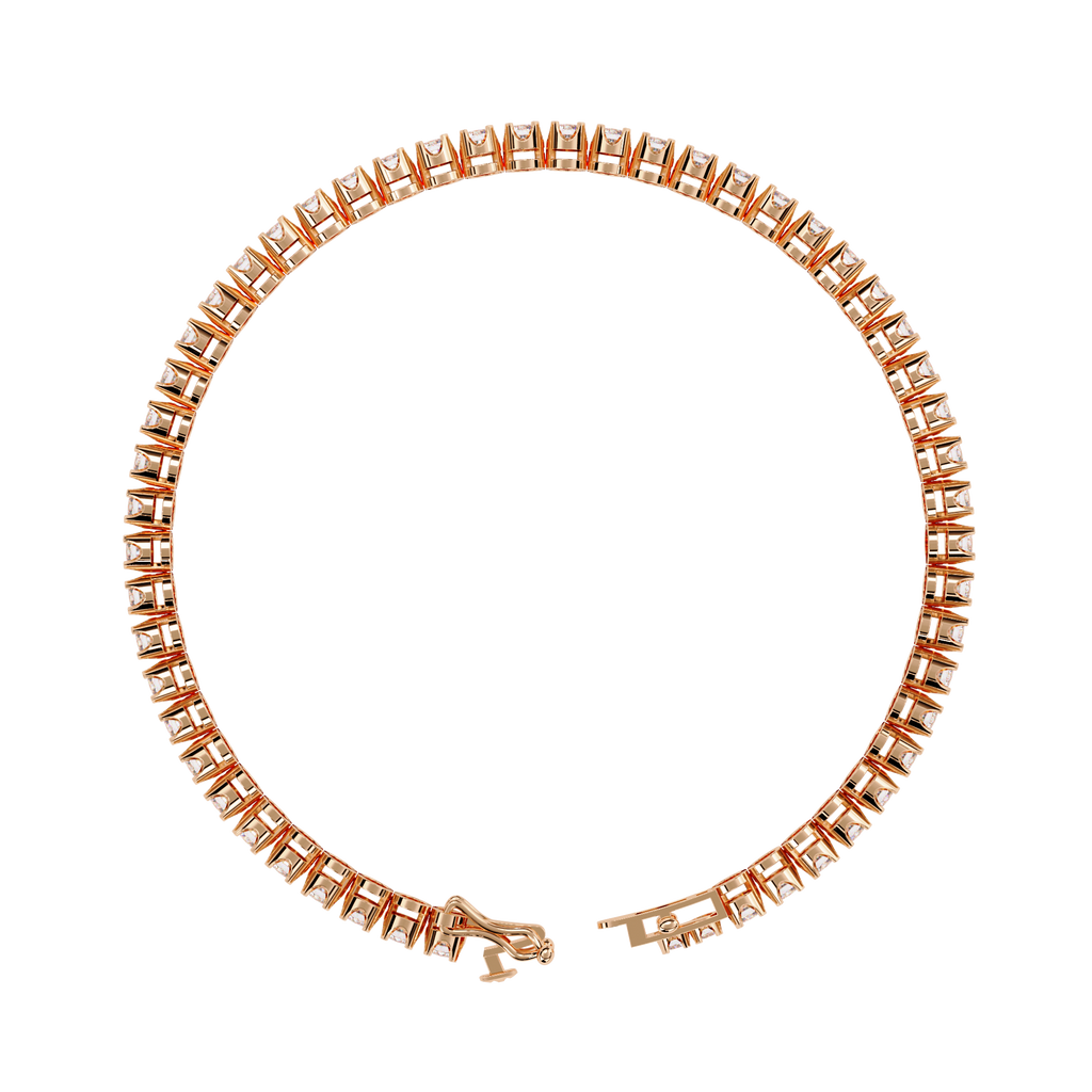 Multiple Round Cut Lab Diamond Tennis Bracelet