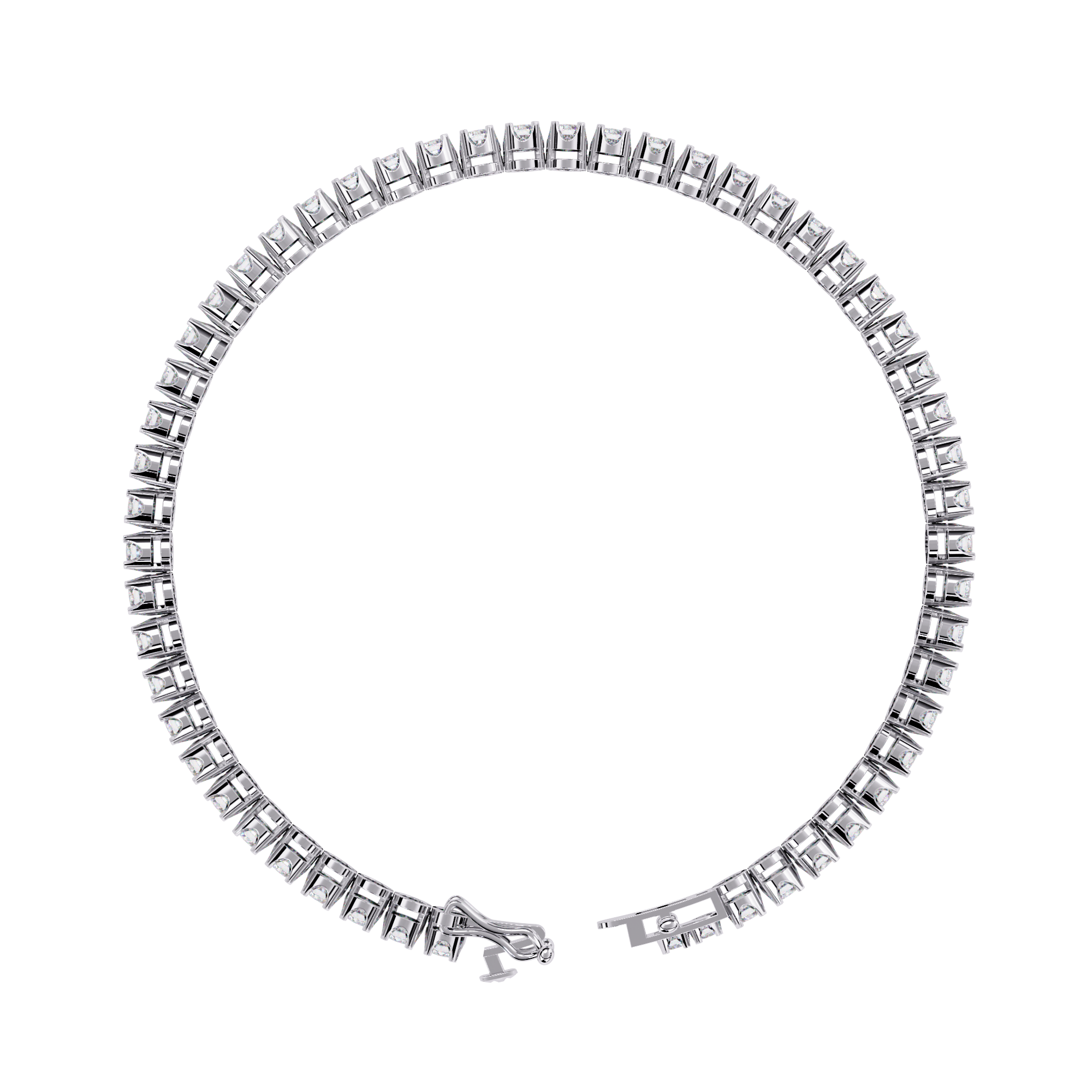 Multiple Round Cut Lab Diamond Tennis Bracelet