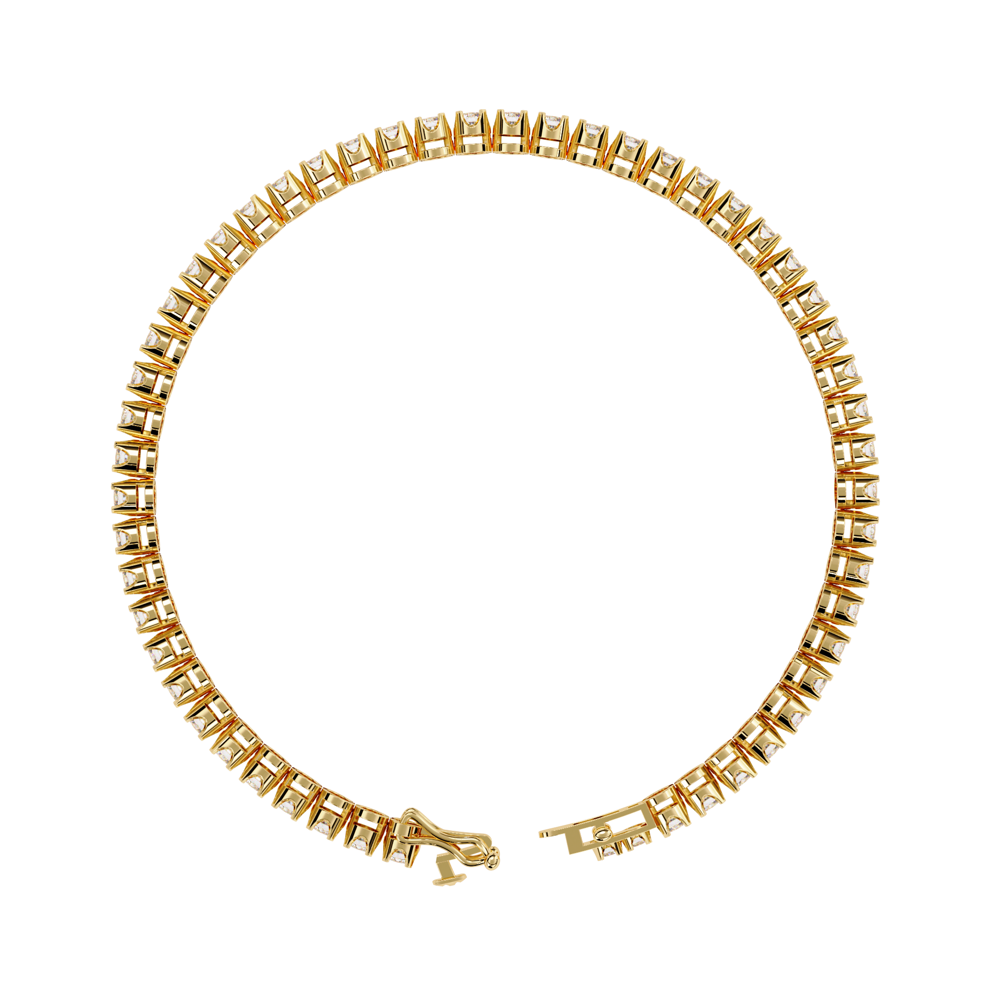 Multiple Round Cut Lab Diamond Tennis Bracelet