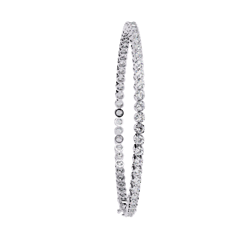 Multiple Round Cut Lab Diamond Tennis Bracelet