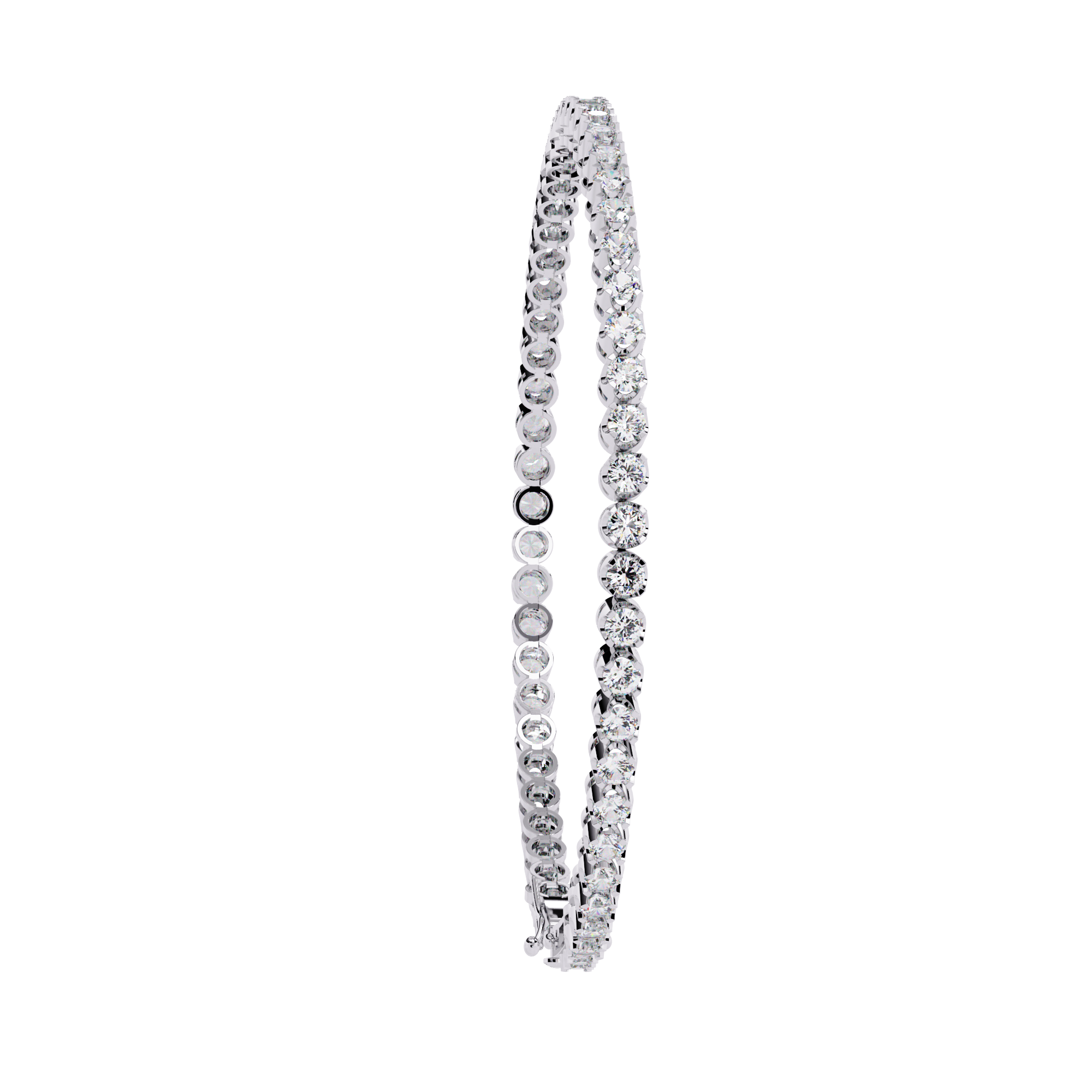Multiple Round Cut Lab Diamond Tennis Bracelet
