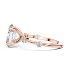 Modern Oval Diamond Engagement Ring in 14K Yellow Gold