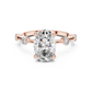 Modern Oval Diamond Engagement Ring in 14K Yellow Gold