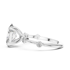 Modern Oval Diamond Engagement Ring in 14K Yellow Gold