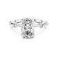 Modern Oval Diamond Engagement Ring in 14K Yellow Gold