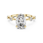 Modern Oval Diamond Engagement Ring in 14K Yellow Gold