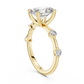 Modern Oval Diamond Engagement Ring in 14K Yellow Gold