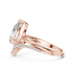 V Shape Pear Lab Diamond Bridal Engagement Ring