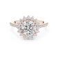 1.50 Carat Round Lab Diamond Floral Engagement Ring