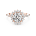 1.50 Carat Round Lab Diamond Floral Engagement Ring