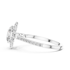 1.50 Carat Round Lab Diamond Floral Engagement Ring