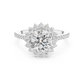 1.50 Carat Round Lab Diamond Floral Engagement Ring