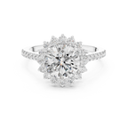 1.50 Carat Round Lab Diamond Floral Engagement Ring