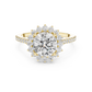 1.50 Carat Round Lab Diamond Floral Engagement Ring