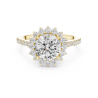 1.50 Carat Round Lab Diamond Floral Engagement Ring
