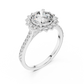 1.50 Carat Round Lab Diamond Floral Engagement Ring