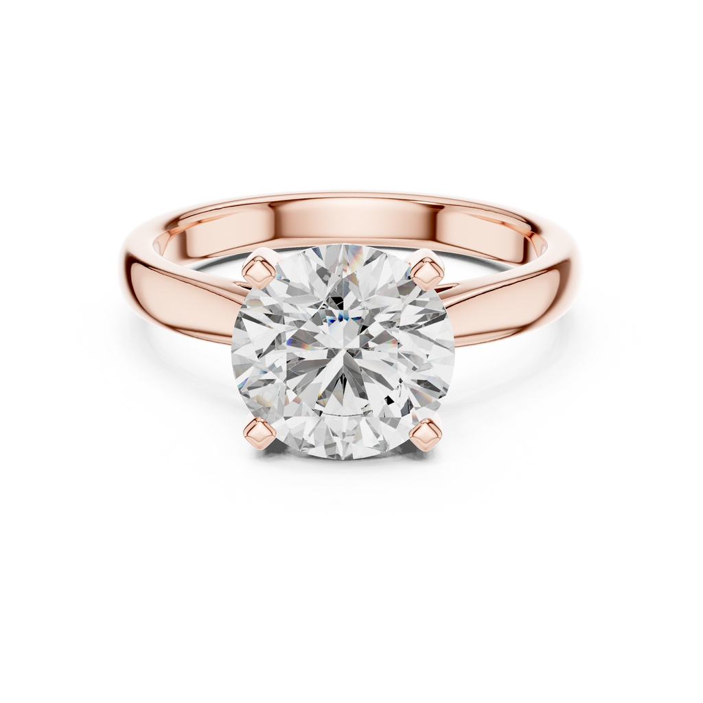 Lab Diamond Round Cut Solitaire Engagement Ring