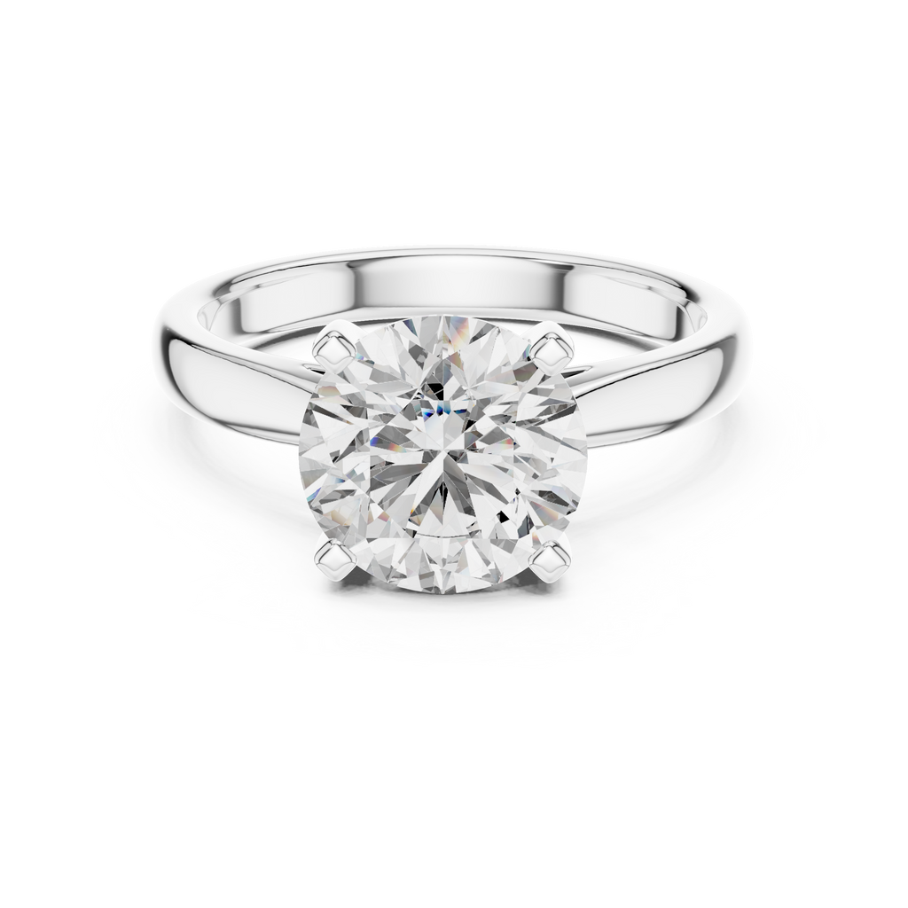 Lab Diamond Round Cut Solitaire Engagement Ring