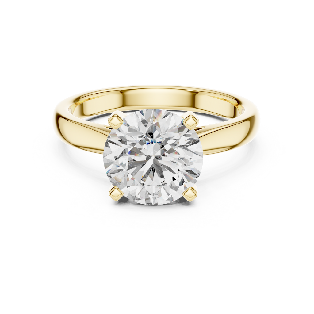 Lab Diamond Round Cut Solitaire Engagement Ring
